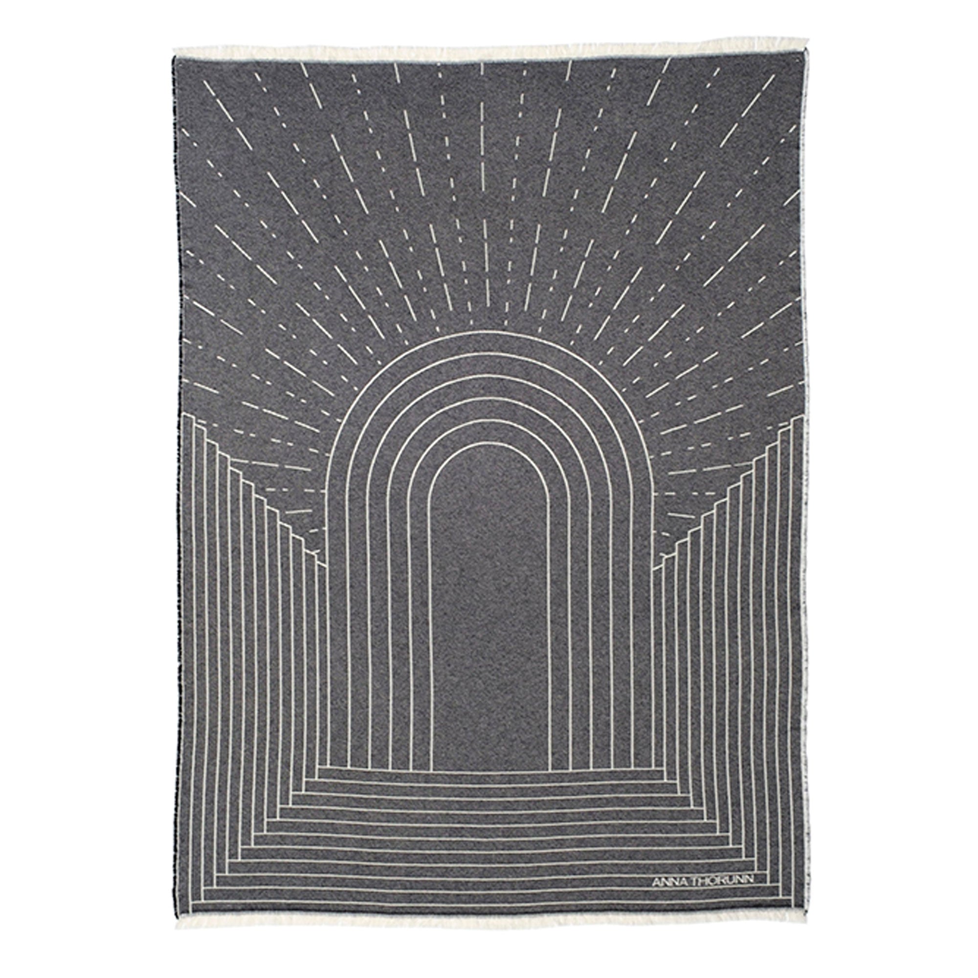 Embrace Cotton Blanket - Black/Natur