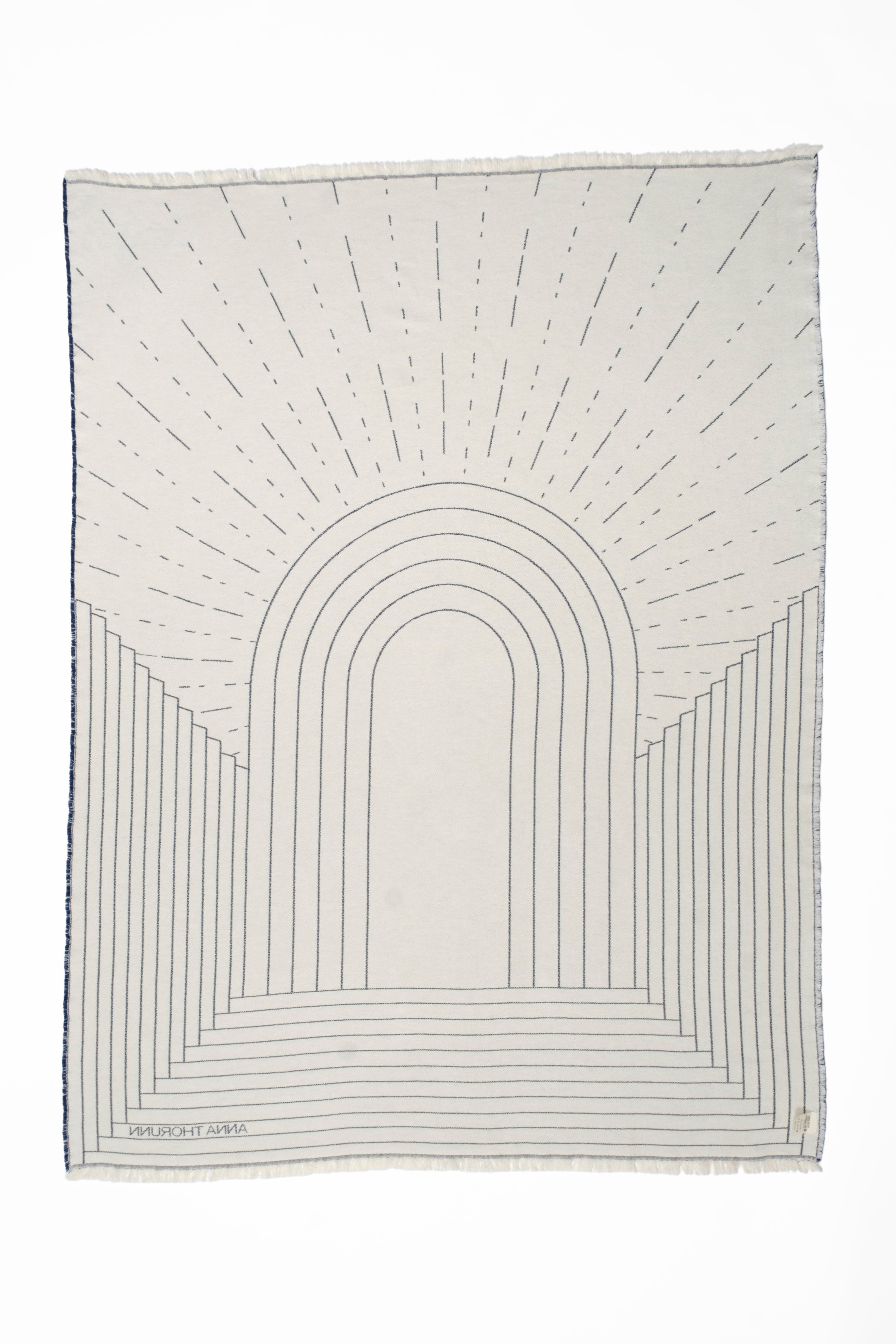 Embrace Cotton Blanket - Blue/Natur