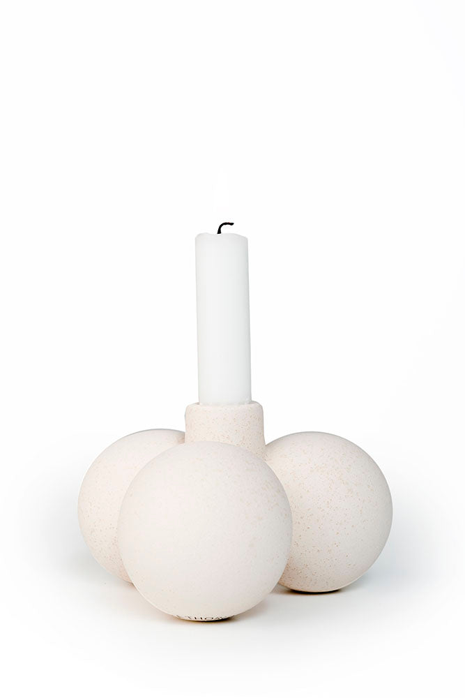 Moment Candle Holder - Beige Speckle