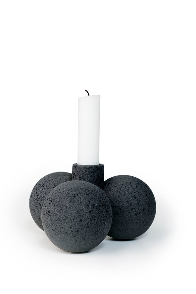 Moment Candle Holder - Black Speckle