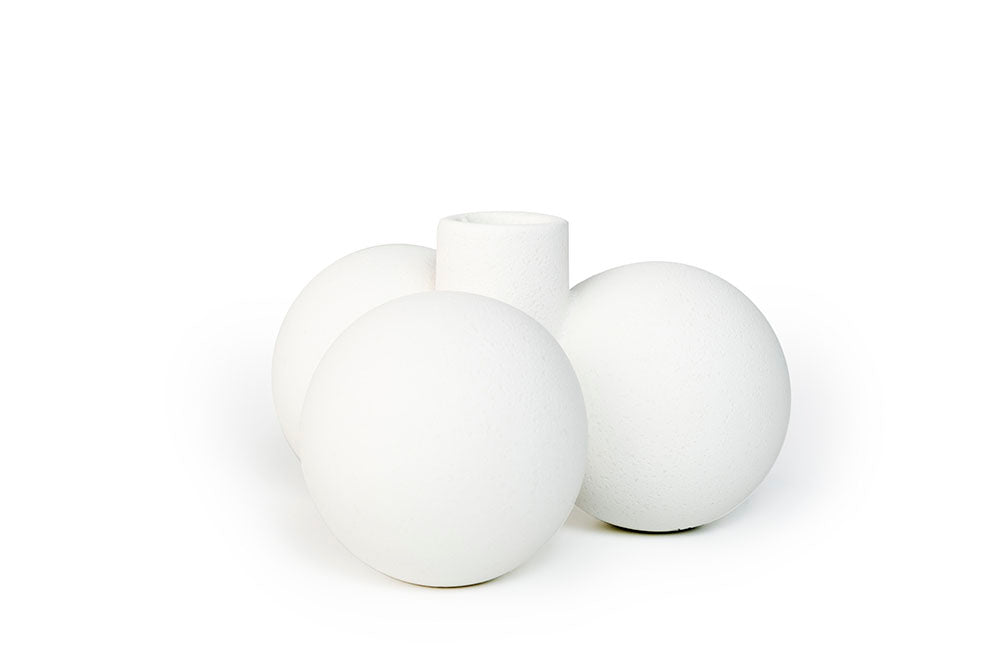 Moment Candle Holder - White Speckle