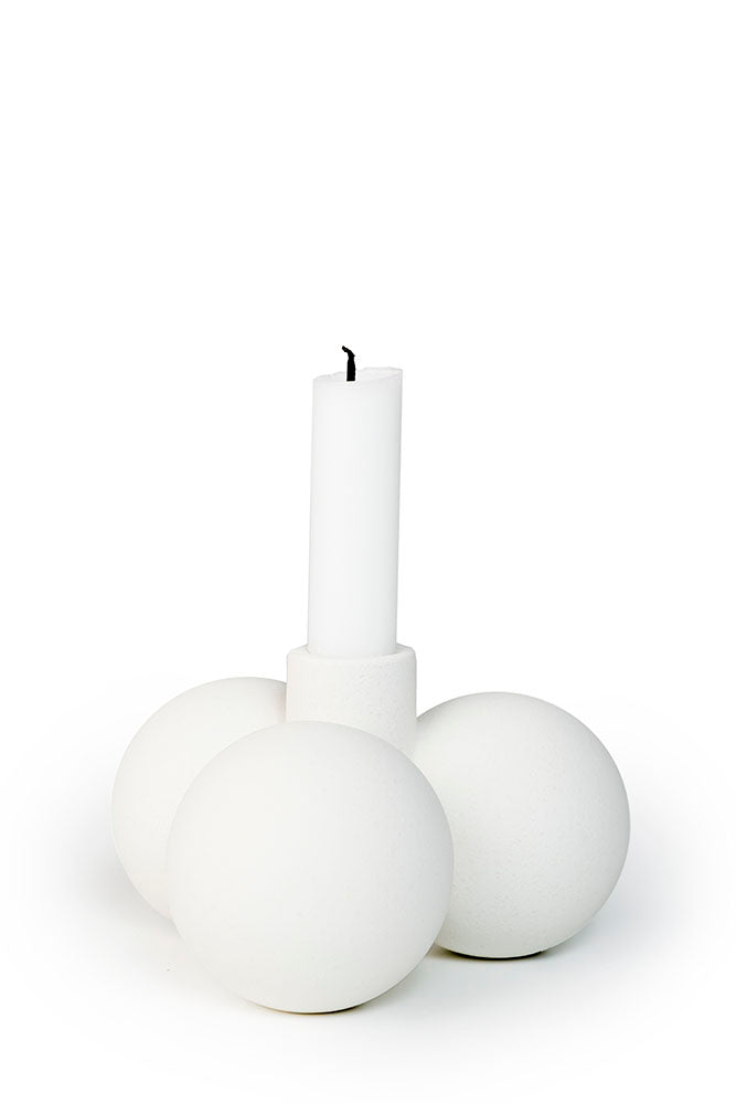 Moment Candle Holder - White Speckle