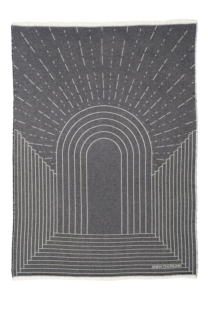 Embrace cotton blanket black/natur